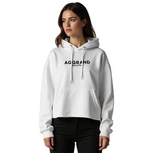 เสื้อฮู้ดแบบสวมหัวแขนยาวสำหรับผู้หญิง, เสื้อมีฮู้ดผ้าฝ้าย100% น้ำหนักมากโลโก้ด้านหน้า - Product Image 3