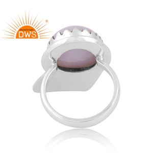 Hot Selling Oxidized Sterling Silver Natural Lavender Chalcedony Gemstone <b>Statement</b> <b>Ring</b> Custom Jewelry for Women Gift for Her - Product Image 4