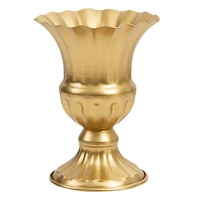 Vase à fleurs artisanal en laiton martelé doré et aluminium, décoration d'intérieur, vase de table pour mariage, design côtier de haute qualité