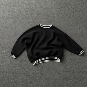 Sweat-shirt en molleton de coton 100% de haute qualité, couleur unie, tricot côtelé personnalisé, poids lourd, logo imprimé sur écran personnalisé - Product Image 6