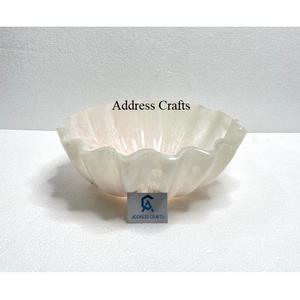 ชามเรซินใส่ผลไม้สีขาวแบบหมุนสำหรับบ้านโรงแรมร้านอาหารชามสลัดทำจากเรซิน - Product Image 1