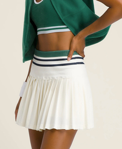 Summer Sportswear Pleated Design Tennis <b>Skirt</b> Women Short Waist Spandex Polyester Breathable Quick Dry Moisture Wicking Durable - Product Image 1