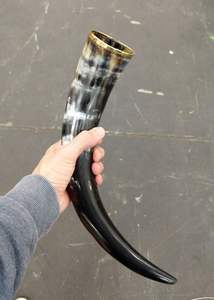 Festive Viking Drinking Horn Handcrafted for Mead and Ale Perfect for <b>Christmas</b> Feasts and Holiday Cheers - Product Image 2