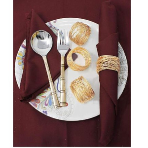 Servilletero redondo antiguo Acabado dorado Venta al por mayor Servilletas decorativas de mesa y accesorios de comedor a bajo precio - Product Image 5