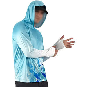 Nueva Camisa de Pesca de Manga Larga para Hombre, Transpirable, Resistente a las Arrugas, UPF50, Impermeable, de Secado Rápido, Sólida, para Verano, con Capucha - Product Image 5