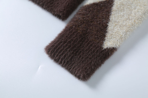 Haute qualité hommes Argyle pull taux de gros décontracté vêtements d'hiver tissu chaud respirant Argyle pull avec en poids léger - Product Image 4