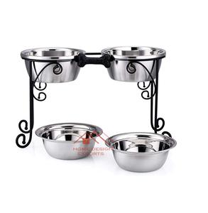 2024 <b>Stainless</b> <b>Steel</b> Elevated <b>Bowl</b> Pet Feeder Fashion Wooden Pet Food Smart Automatic <b>Dog</b> Feeder - Product Image 4