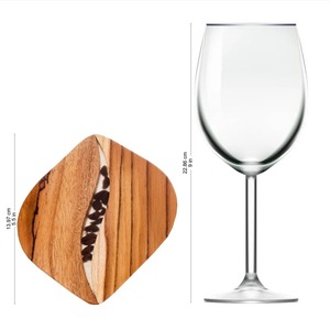 Posavasos de madera Stylus modernos, alfombrillas y almohadillas de calidad con detalles tallados clásicos para regalos de inauguración de la casa o uso personal - Product Image 1