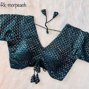 Indian Style Ready to Wear Readymade Blouse for Saree Lehenga Western Wear for Ladies With Sequence Thread <b>Work</b> Bulk Supplier - Product Image 5