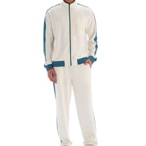 <b>Men's</b> Casual <b>Tracksuit</b> Sweatsuit 100% Cotton <b>Velour</b> Velvet Custom Windbreaker Flare Lightweight Sweat Suit For <b>Men</b> 2026 - Product Image 1