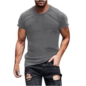 230G rétro Vintage T-Shirt à manches courtes pour hommes et femmes goutte-épaule Hip Hop Style couleur unie coupe ample 100% coton tricoté - Product Image 5