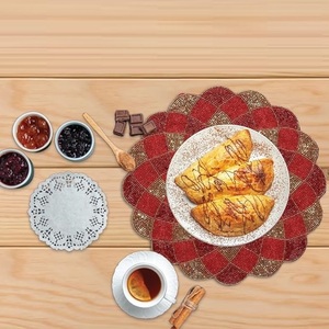 Modern Amazing Glass <b>Beaded</b> <b>Placemat</b> for Dining Table Flower Shaped for Weddings Parties & Other Occasions - Product Image 5