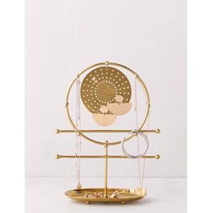 Support de bijoux décoratif de luxe en métal avec finition dorée pour le stockage d'affichage et les supports de bijoux de décoration de table - Product Image 1