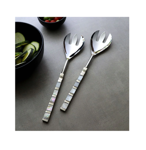 Occasions spéciales ensemble de couverts en acier inoxydable nacre poignée ensemble d'ustensiles couverts personnalisé coût le plus bas - Product Image 5