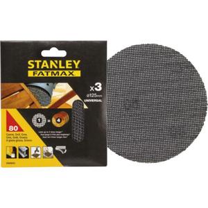 Disques de ponçage Stanley 125 mm Multipack avec fixation Velcro pour ponceuses excentriques - Product Image 1