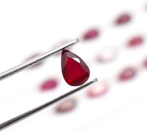 Pera de rubí rojo 5X3mm, piedras preciosas sueltas naturales para joyería, piedras preciosas calibradas con relleno de Rubí - Product Image 6