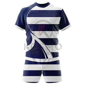 Nouvel ensemble de rugby unisexe sublimé, maillot et short imprimés, respirant, antibactérien, séchage rapide, vente en gros - Product Image 1