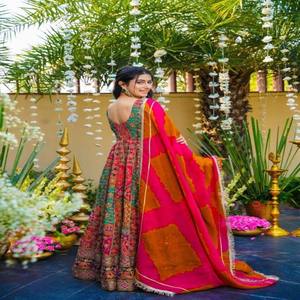 VASTRA COTTAGE Zimmy Choo Designer <b>Top</b> Pant Dupatta Set with Heavy Sequence Embroidery Party Wear Ethnic Suit for Women - Product Image 4