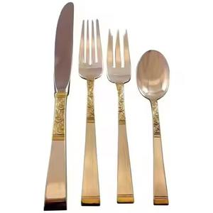 Ensemble de couverts de luxe en acier inoxydable, fourchette, cuillère, couteau pour hôtel, restaurant, usage domestique - Product Image 4