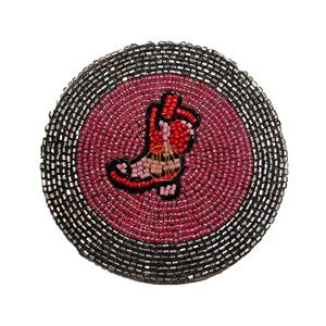 2026 <b>Beaded</b> Flower Coaster in Green and <b>Turquoise</b> Handmade Decorative Table Accent - Product Image 5