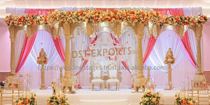 Mariage classique du sud de l'Inde Mandap avec Gopuram Design DST Exportations Tendance Style Temple Manavarai Fiber Wedding Mandap Canada - Product Image 4