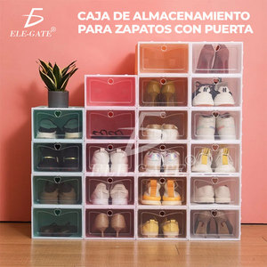 Set Moderno di 6 Organizzatori per Scarpe Impilabili in Plastica, Scatole Pieghevoli per Armadio e Organizzazione Domestica - Product Image 5