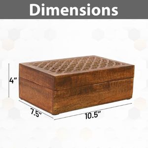 Antique Style Mango Wood Inlay <b>Box</b> Ethically Sourced Bone Brass Unique Quality Wooden Craft Gift <b>Box</b> with Angel Model Pattern - Product Image 3