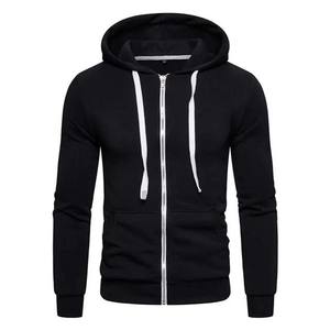 Sudaderas con capucha para hombre con cremallera de algodón 100% más vendidas, estilo informal básico de invierno, precio al por mayor, diseño bordado de 300G - Product Image 2
