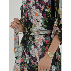 ALEZAE Custom logo Cotton Dress Printed Regular Fit Breathable Natural Waistline Casual Evening Beach Party Short Dress ODM - Product Image 3