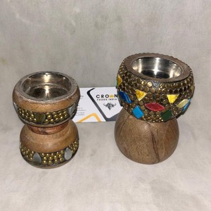 Soporte de incienso de diseño artístico Mubkhar, quemador de resina Bakhoor para uso religioso para Ramadán, hecho a mano en India - Product Image 5