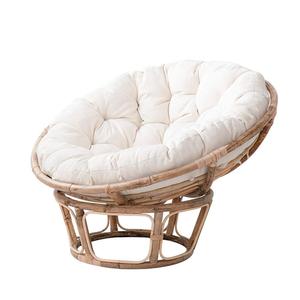 Chaise confortable en rotin Papasan avec coussin meubles indonésiens - Product Image 2