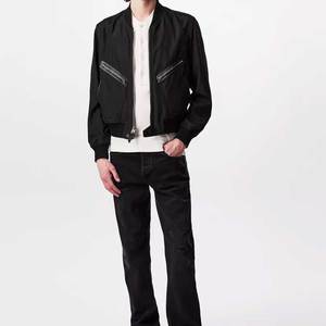 Chaqueta vaquera con diseño personalizado de fábrica OEM, chaqueta vaquera desgastada con desteñido al sol, ropa de calle, chaqueta vaquera con diamantes de imitación bordados Vintage para hombre - Product Image 3