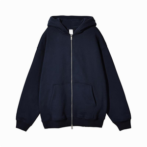 Offre Spéciale hommes vierge fermeture éclair sweats à capuche OEM solide de haute qualité régulier à capuche personnalisé Double curseur sport sweats à capuche 100% coton - Product Image 6