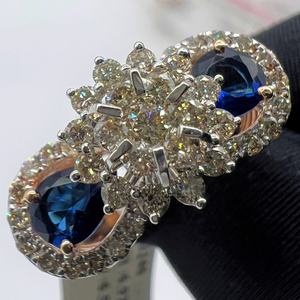 Anillo de Compromiso Elegante y Lujoso de Oro Sólido de 14k y 18k para Mujer, Diamante de Alta Gama con Diamantes Naturales Reales para Regalo de Fiesta - Product Image 1