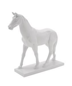 Plateau de table cheval debout en métal de haute qualité en laiton AK avec couleur blanche pour pièce maîtresse de décoration de salon/bureau - Product Image 3