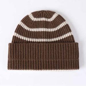 Rayé léger en gros unisexe adulte bonnets chapeaux Sports de plein air tenue décontracté couleur unie hiver chaud bonnet casquettes toutes tailles - Product Image 1