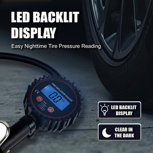Manomètre numérique pour pneus Lematec 0-100 Psi avec écran LCD, moniteur de pression d'air pour voiture, camion, moto, vélo - Product Image 4
