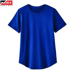 เสื้อยืดคอโอ แขนสั้น ทรงเข้ารูป สีพื้น ผลิตจากวัสดุรักษ์โลก ระบายอากาศได้ดี รับผลิตตามสีและดีไซน์ที่ต้องการ - Product Image 1