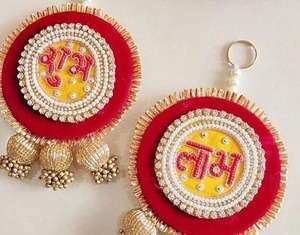 Subh Labh suspendu, suspension de porte, traditionnel indien, faveur de retour, décoration intérieure, cadeau de Thanksgiving, décoration murale, Ganpati - Product Image 1