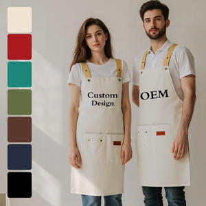 Tablier de barista en toile personnalisé en gros outil de chef de cuisine réglable sans manches réutilisable - Product Image 4