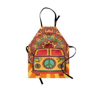 Nuevo diseño personalizado impresión ajuste Abele 100% puro algodón cocina delantal de cocina a precio mayorista - Product Image 2