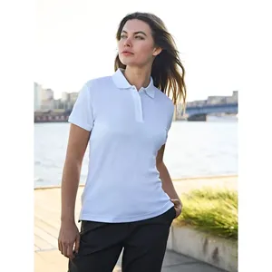 Polos promotionnels durables en tissu recyclé pour femmes - Product Image 2