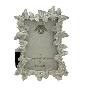 Marco de Fotos de Aleación de Zinc con Mariposa Plateada para Decoración del Hogar Marufung, 2x3 (7.5cm x 10.4cm), 1.3cm de Grosor - Product Image 1