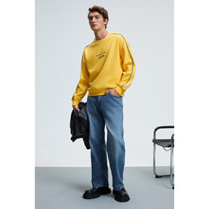 GRIMELANGE LEIF เสื้อสเวตเชิ้ตโอเวอร์ไซส์คอกลมพิมพ์ลายด้านหน้าสำหรับผู้ชาย - Product Image 1