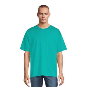 2025 New Summer t Shirts Casual Street-wear Relaxed Fit Soft Cotton <b>Fabric</b> Solid Colour Crew-neck T shirt For Men's - Product Image 1