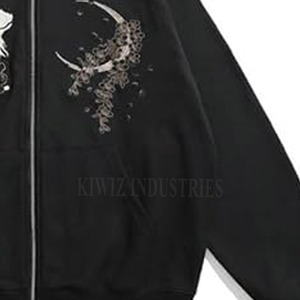 Streetwear High Quality 100% Cotton Fleece Embroidered Logo Cotton Men Winter Hoodies Custom plain Embroidery Hoodie - Product Image 4