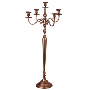 Candélabre moderne en métal à 5 bras, finition noire antique, candélabre de sol pour les décorations de mariage, d'événements et de fêtes - Product Image 2