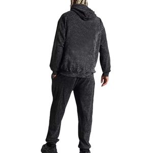 Survêtements pour hommes Streetwear avec logo personnalisé, surdimensionnés, légers, délavés à l'acide, patchwork brodé, hiver, grande taille, design 2 en 1 - Product Image 2