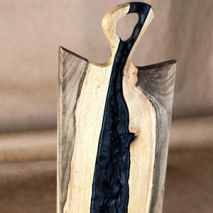 Planche à découper en bois avec poignée Antidérapant écologique Passe au lave-vaisselle Ustensiles de cuisine en forme de rectangle - Product Image 1