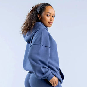 Venta al por mayor de sudaderas con capucha de las mujeres personalizadas sudaderas de gran tamaño Zip Up Pullover Plus Size Fleece Hoodie Moda Ropa deportiva Estilo - Product Image 2